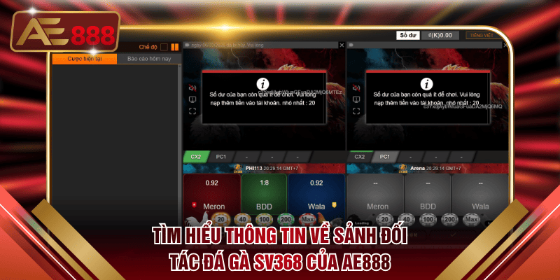 Tìm hiểu thông tin về sảnh đối tác đá gà SV368 của AE888